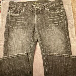 Bebe Bootcut Jeans Size 30 Distressed Black Denim Women’s